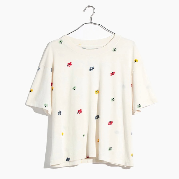 Madewell Tops - Madewell Easy Crop Tee in Confetti Floral. NWT